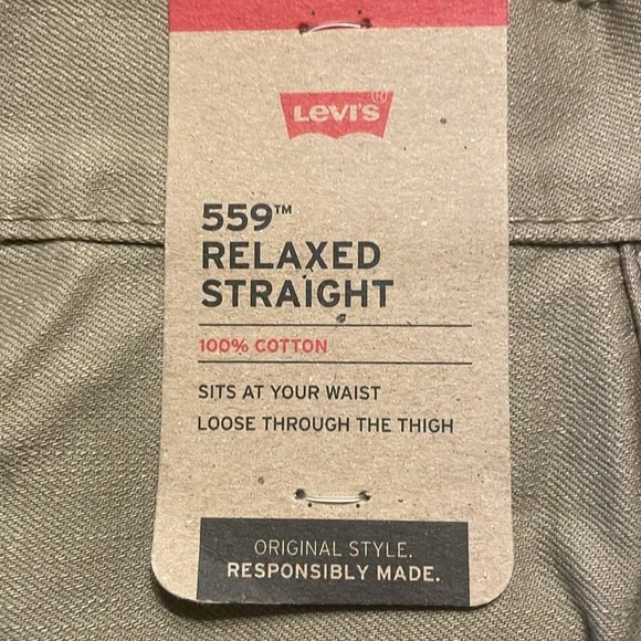 Levi’s men’s jeans Suze 31x32 style 559 Relaxed Straight fit 100% cotton NWT - Picture 7 of 16
